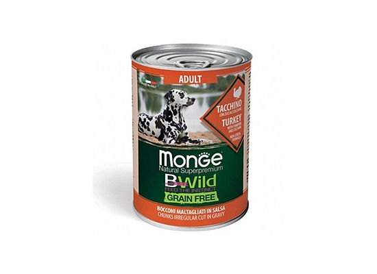 BWILD ΚΟΝΣΕΡΒΑ ΣΚΥΛΟΥ GRAIN FREE ΚΟΜΜΑΤΑΚΙΑ ΣΕ ΣΑΛΤΣΑ 400GR