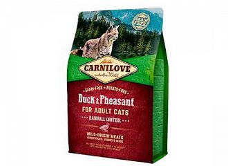Carnilove Cat Grain Free - Duck & Pheasant Hairball Control
