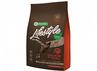 STERILISED ADULT CAT SALMON WITH KRILL GRAIN FREE